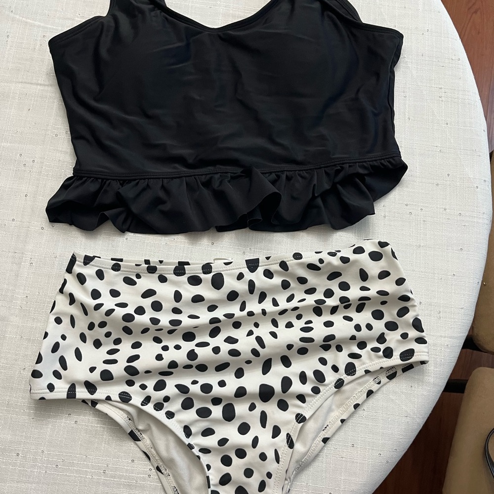 COPY - 2 piece high waist bottoms swim suit